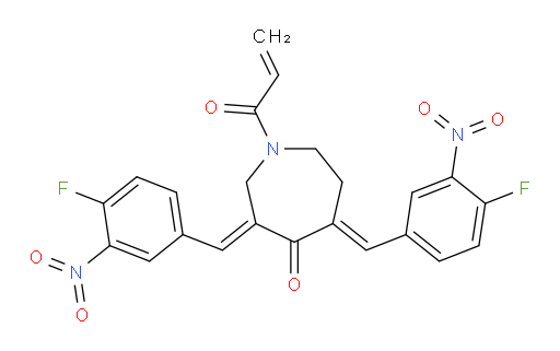 3,5-Bis[(4-fluoro-3-nitrophenyl)methylene]hexahydro-1-(1-oxo-2-propen-1-yl)-4H-azepin-4-one (ACI)