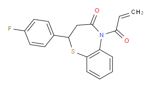2-(4-Fluorophenyl)-2,3-dihydro-5-(1-oxo-2-propen-1-yl)-1,5-benzothiazepin-4(5H)-one (ACI)