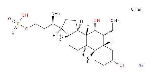 24-Norcholane-3,7,23-triol, 6-ethyl-, 23-(hydrogen sulfate), sodium salt (1:1), (3α,5β,6α,7α)- (ACI)