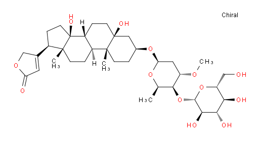 (3β,5β)-3-[(2,6-Dideoxy-4-O-β-D-glucopyranosyl-3-O-methyl-β-D-xylo-hexopyranosyl)oxy]-5,14-dihydroxycard-20(22)-enolide (ACI)