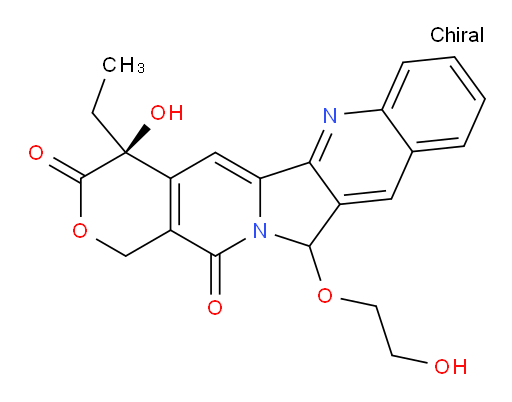 (4S)-4-Ethyl-4-hydroxy-12-(2-hydroxyethoxy)-1H-pyrano[3′,4′:6,7]indolizino[1,2-b]quinoline-3,14(4H,12H)-dione (ACI)