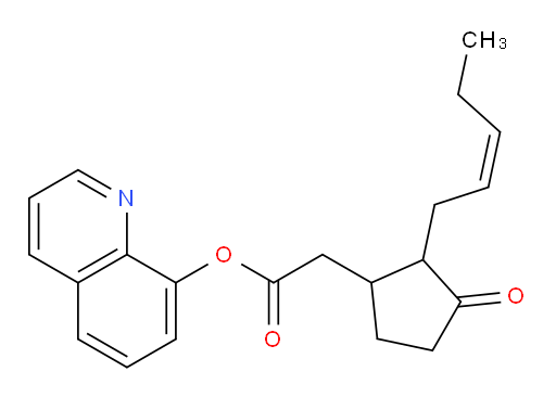 8-Quinolinyl 3-oxo-2-(2Z)-2-penten-1-ylcyclopentaneacetate (ACI)