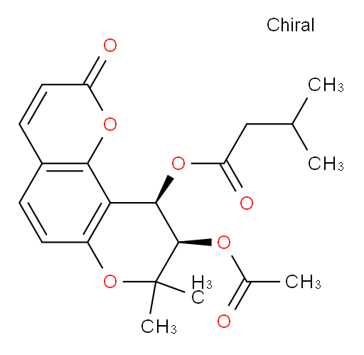 (9R,10R)-9-(Acetyloxy)-9,10-dihydro-8,8-dimethyl-2-oxo-2H,8H-benzo[1,2-b:3,4-b′]dipyran-10-yl 3-methylbutanoate (ACI)
