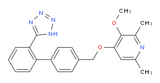 3-Methoxy-2,6-dimethyl-4-[[2′-(2H-tetrazol-5-yl)[1,1′-biphenyl]-4-yl]methoxy]pyridine (ACI)