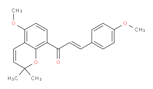 (2E)-1-(5-Methoxy-2,2-dimethyl-2H-1-benzopyran-8-yl)-3-(4-methoxyphenyl)-2-propen-1-one (ACI)
