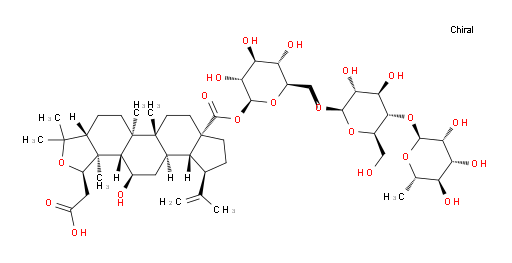 (3β,4α,5β,5′β,6β,8α,9β,10α,13α,14β,15β)-18-[(O-6-Deoxy-α-L-mannopyranosyl-(1→4)-O-β-D-glucopyranosyl-(1→6)-β-D-glucopyranosyl)oxy]tetrahydro-6-hydroxy-2′,2′,4,9-tetramethyl-15-(1-methylethenyl)-18-oxoandrostano[3,4-c]furan-5′-acetic acid (ACI)