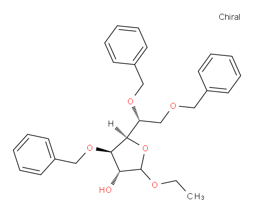 (3R,4R,5R)-4-(benzyloxy)-5-((R)-1,2-bis(benzyloxy)ethyl)-2-ethoxytetrahydrofuran-3-ol