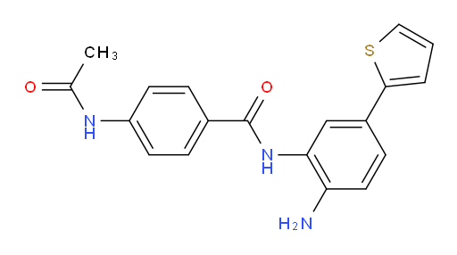 4-acetamido-N-(2-amino-5-(thiophen-2-yl)phenyl)benzamide
