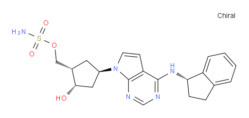 Sulfamic acid [(1S,2S,4R)-4-[4-[[(1S)-2,3-dihydro-1H-inden-1-yl]amino]-7H-pyrrolo[2,3-d]pyrimidin-7-yl]-2-hydroxycyclopentyl]methyl ester