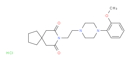8-[2-[4-(2-methoxyphenyl)piperazin-1-yl]ethyl]-8-azaspiro[4.5]decane-7,9-dione,dihydrochloride