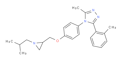 3-methyl-5-(2-methylphenyl)-4-(4-{[1-(2-methylpropyl)aziridin-2-yl]methoxy}phenyl)-4H-1,2,4-triazole
