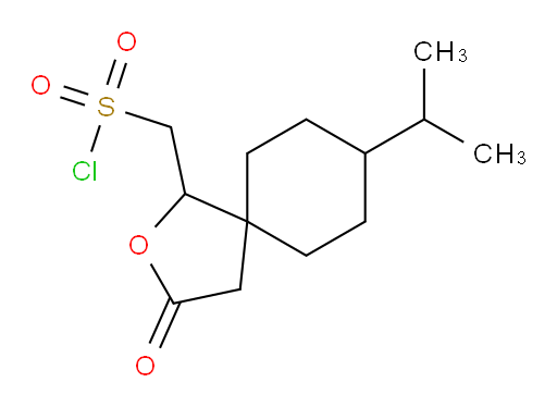 [3-oxo-8-(propan-2-yl)-2-oxaspiro[4.5]decan-1-yl]methanesulfonyl chloride