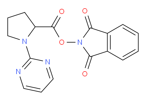 1,3-dioxo-2,3-dihydro-1H-isoindol-2-yl 1-(pyrimidin-2-yl)pyrrolidine-2-carboxylate