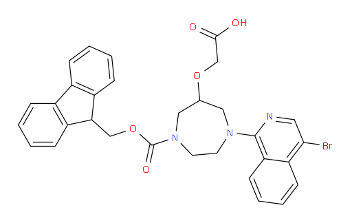 2-{[1-(4-bromoisoquinolin-1-yl)-4-{[(9H-fluoren-9-yl)methoxy]carbonyl}-1,4-diazepan-6-yl]oxy}acetic acid