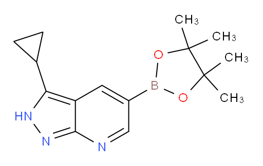 3-cyclopropyl-5-(4,4,5,5-tetramethyl-1,3,2-dioxaborolan-2-yl)-2H-pyrazolo[3,4-b]pyridine