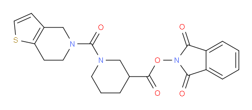 1,3-dioxo-2,3-dihydro-1H-isoindol-2-yl 1-{4H,5H,6H,7H-thieno[3,2-c]pyridine-5-carbonyl}piperidine-3-carboxylate