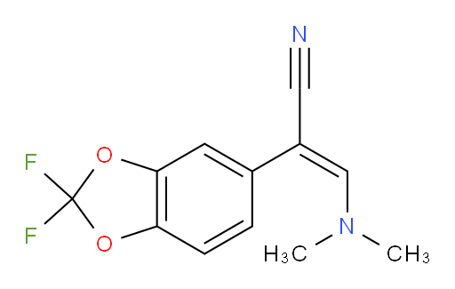 (2E)-2-(2,2-difluoro-1,3-dioxaindan-5-yl)-3-(dimethylamino)prop-2-enenitrile