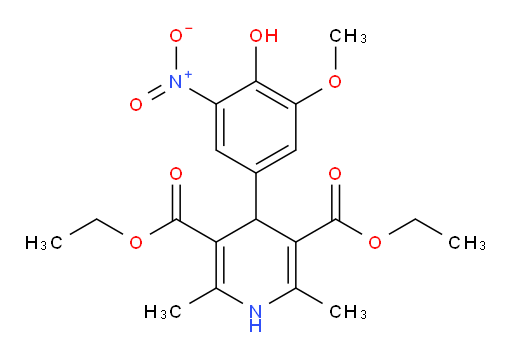 3,5-diethyl 4-(4-hydroxy-3-methoxy-5-nitrophenyl)-2,6-dimethyl-1,4-dihydropyridine-3,5-dicarboxylate