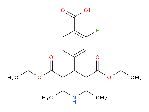4-[3,5-bis(ethoxycarbonyl)-2,6-dimethyl-1,4-dihydropyridin-4-yl]-2-fluorobenzoic acid