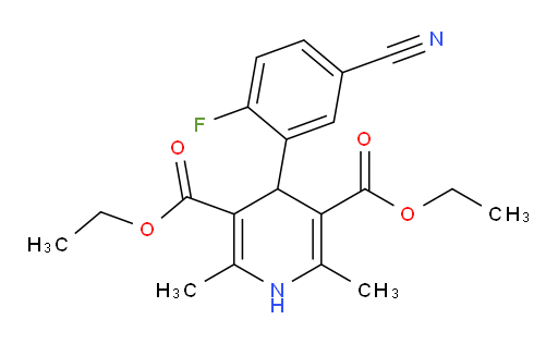3,5-diethyl 4-(5-cyano-2-fluorophenyl)-2,6-dimethyl-1,4-dihydropyridine-3,5-dicarboxylate