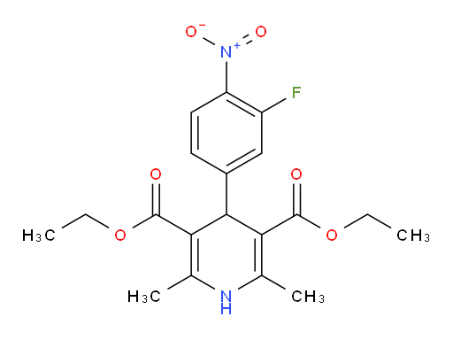 3,5-diethyl 4-(3-fluoro-4-nitrophenyl)-2,6-dimethyl-1,4-dihydropyridine-3,5-dicarboxylate