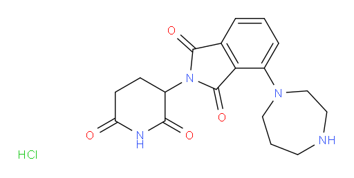 4-(1,4-diazepan-1-yl)-2-(2,6-dioxopiperidin-3-yl)-2,3-dihydro-1H-isoindole-1,3-dione hydrochloride