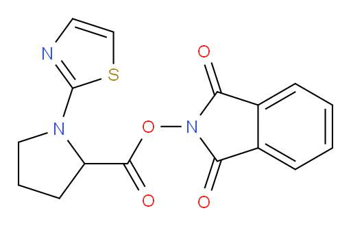 1,3-dioxo-2,3-dihydro-1H-isoindol-2-yl 1-(1,3-thiazol-2-yl)pyrrolidine-2-carboxylate