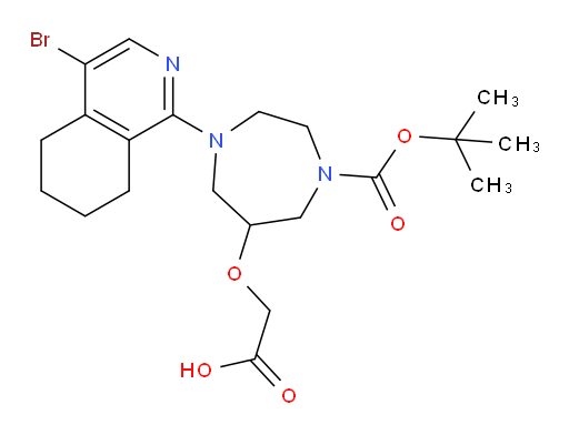 2-{[1-(4-bromo-5,6,7,8-tetrahydroisoquinolin-1-yl)-4-[(tert-butoxy)carbonyl]-1,4-diazepan-6-yl]oxy}acetic acid