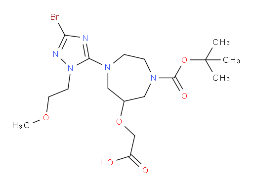 2-({1-[3-bromo-1-(2-methoxyethyl)-1H-1,2,4-triazol-5-yl]-4-[(tert-butoxy)carbonyl]-1,4-diazepan-6-yl}oxy)acetic acid