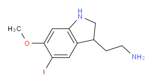 2-(5-iodo-6-methoxy-2,3-dihydro-1H-indol-3-yl)ethan-1-amine