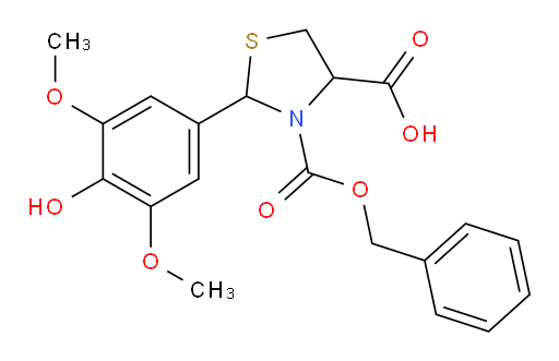 3-[(benzyloxy)carbonyl]-2-(4-hydroxy-3,5-dimethoxyphenyl)-1,3-thiazolidine-4-carboxylic acid