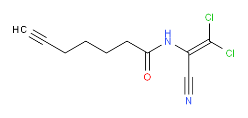N-(2,2-dichloro-1-cyanoeth-1-en-1-yl)hept-6-ynamide