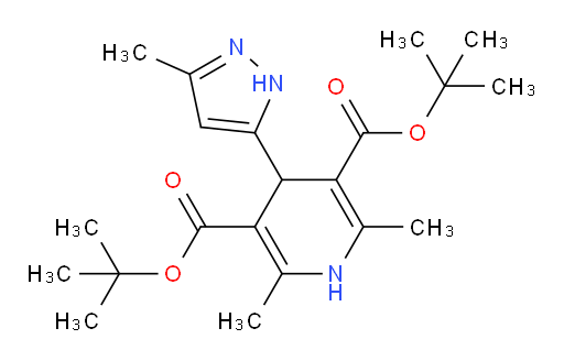 3,5-di-tert-butyl 2,6-dimethyl-4-(3-methyl-1H-pyrazol-5-yl)-1,4-dihydropyridine-3,5-dicarboxylate