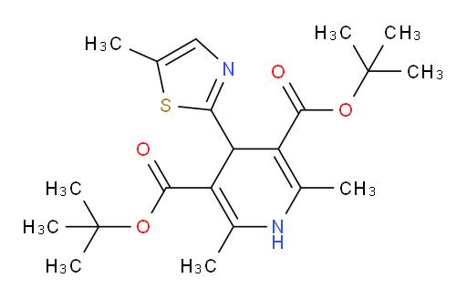 3,5-di-tert-butyl 2,6-dimethyl-4-(5-methyl-1,3-thiazol-2-yl)-1,4-dihydropyridine-3,5-dicarboxylate