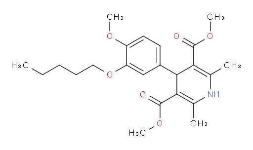 3,5-dimethyl 4-[4-methoxy-3-(pentyloxy)phenyl]-2,6-dimethyl-1,4-dihydropyridine-3,5-dicarboxylate