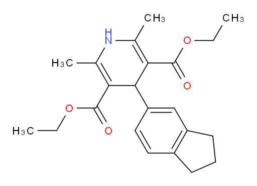 3,5-diethyl 4-(2,3-dihydro-1H-inden-5-yl)-2,6-dimethyl-1,4-dihydropyridine-3,5-dicarboxylate