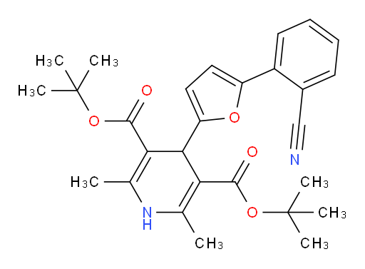 3,5-di-tert-butyl 4-[5-(2-cyanophenyl)furan-2-yl]-2,6-dimethyl-1,4-dihydropyridine-3,5-dicarboxylate