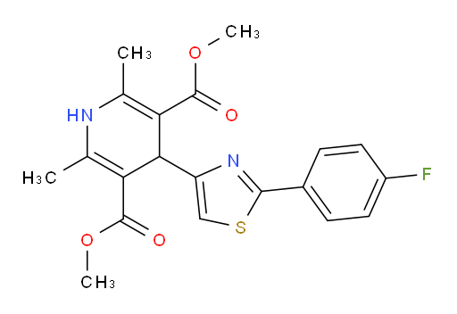 3,5-dimethyl 4-[2-(4-fluorophenyl)-1,3-thiazol-4-yl]-2,6-dimethyl-1,4-dihydropyridine-3,5-dicarboxylate