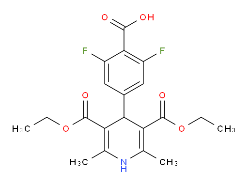 4-[3,5-bis(ethoxycarbonyl)-2,6-dimethyl-1,4-dihydropyridin-4-yl]-2,6-difluorobenzoic acid