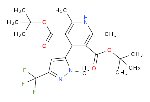 3,5-di-tert-butyl 2,6-dimethyl-4-[1-methyl-3-(trifluoromethyl)-1H-pyrazol-5-yl]-1,4-dihydropyridine-3,5-dicarboxylate