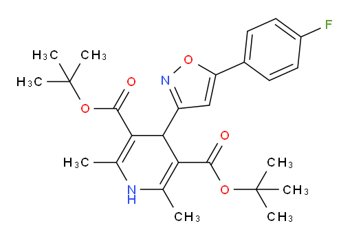 3,5-di-tert-butyl 4-[5-(4-fluorophenyl)-1,2-oxazol-3-yl]-2,6-dimethyl-1,4-dihydropyridine-3,5-dicarboxylate