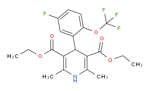 3,5-diethyl 4-[5-fluoro-2-(trifluoromethoxy)phenyl]-2,6-dimethyl-1,4-dihydropyridine-3,5-dicarboxylate