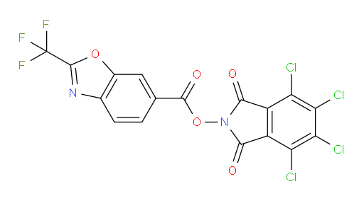 4,5,6,7-tetrachloro-1,3-dioxo-2,3-dihydro-1H-isoindol-2-yl 2-(trifluoromethyl)-1,3-benzoxazole-6-carboxylate
