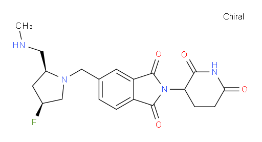 2-(2,6-dioxopiperidin-3-yl)-5-{[(2S,4S)-4-fluoro-2-[(methylamino)methyl]pyrrolidin-1-yl]methyl}-2,3-dihydro-1H-isoindole-1,3-dione
