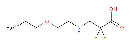 2,2-difluoro-3-[(2-propoxyethyl)amino]propanoic acid