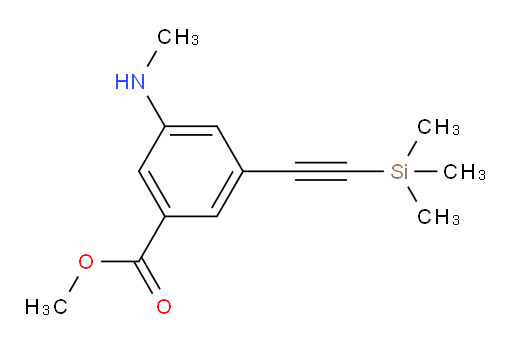 methyl 3-(methylamino)-5-[2-(trimethylsilyl)ethynyl]benzoate