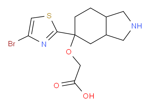 2-{[5-(4-bromo-1,3-thiazol-2-yl)-octahydro-1H-isoindol-5-yl]oxy}acetic acid
