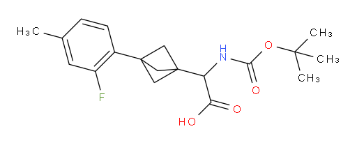 2-{[(tert-butoxy)carbonyl]amino}-2-[3-(2-fluoro-4-methylphenyl)bicyclo[1.1.1]pentan-1-yl]acetic acid