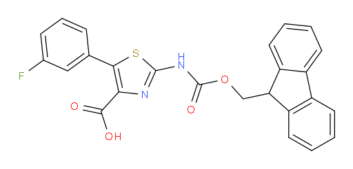2-({[(9H-fluoren-9-yl)methoxy]carbonyl}amino)-5-(3-fluorophenyl)-1,3-thiazole-4-carboxylic acid