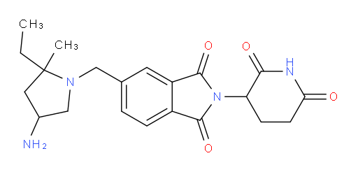 5-[(4-amino-2-ethyl-2-methylpyrrolidin-1-yl)methyl]-2-(2,6-dioxopiperidin-3-yl)-2,3-dihydro-1H-isoindole-1,3-dione